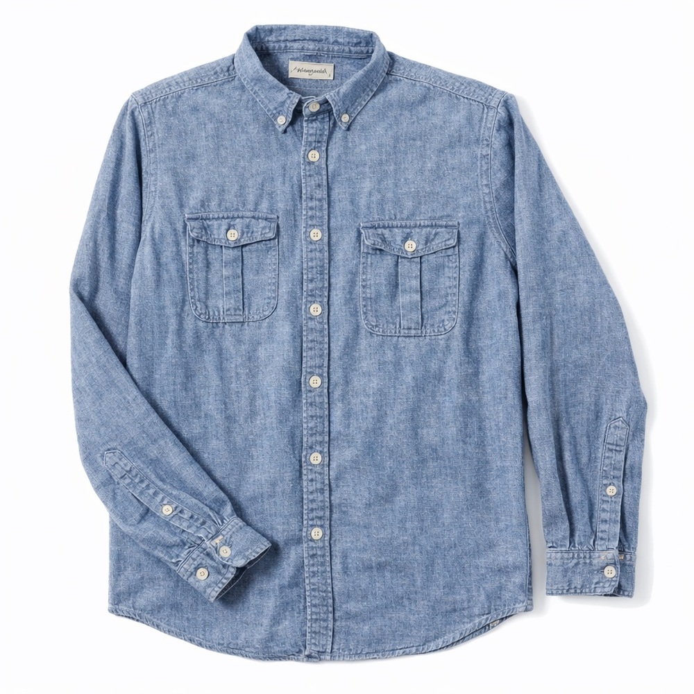 Express Light Blue Casual Button Down Shirt